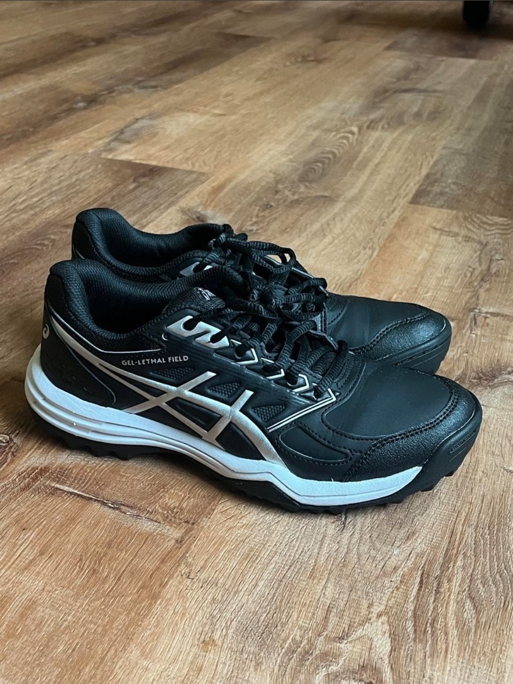 Asics Black and White Women's GEL-Lethal Field Athletic Shoes